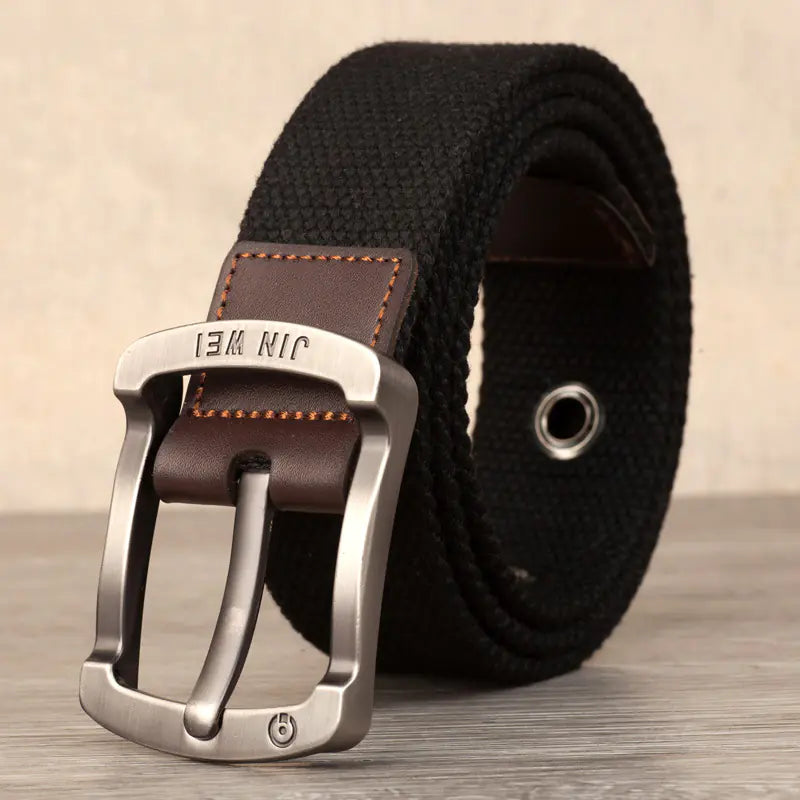 Men's Canvas Belt with Adjustable Length for Outdoor Use