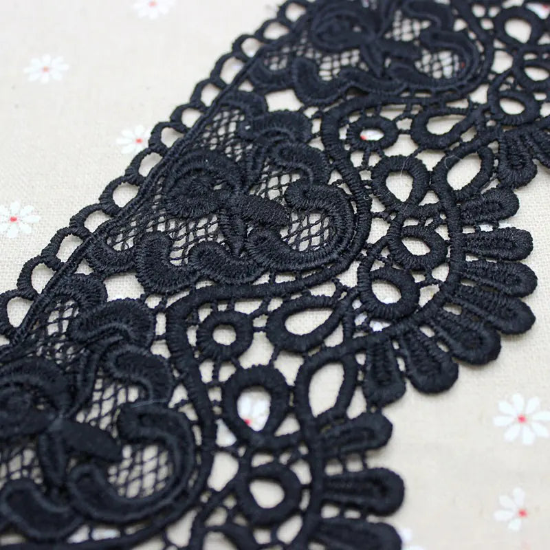 High-Quality Thick Embroidered Milk Silk Lace Trim