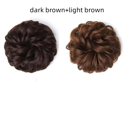 Floral Hair Ring for Curly Styles with Rubber Band