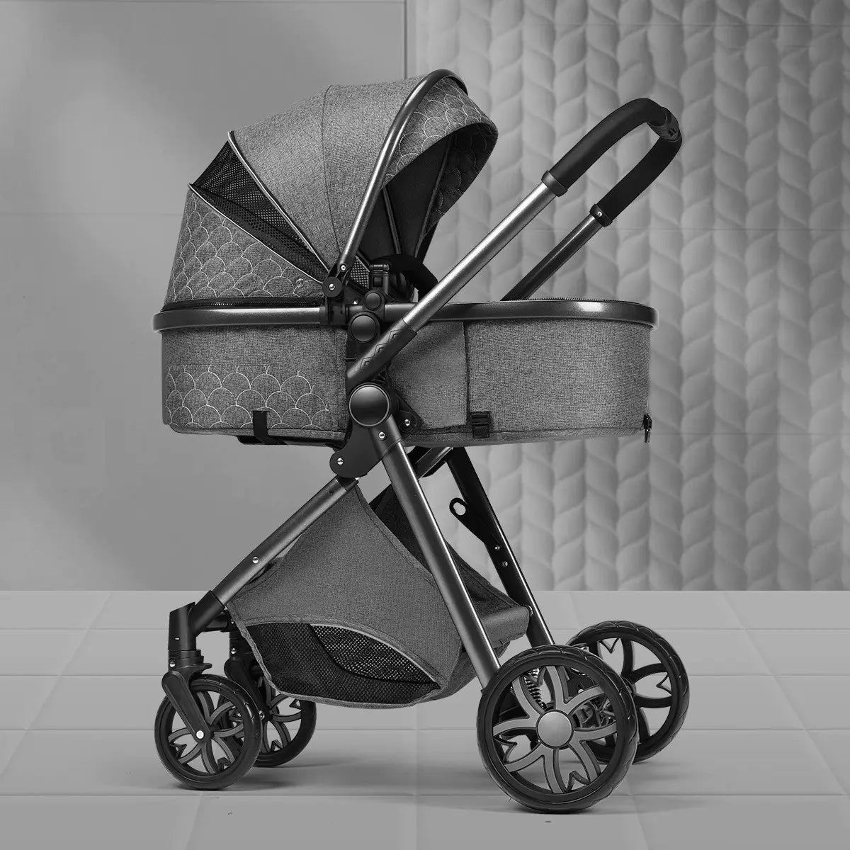 Folding Shock-Absorbing Baby Stroller