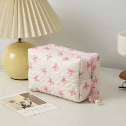 Bow Clutch Cosmetic Bag
