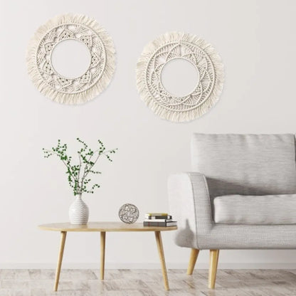 Cotton Rope Round Wall Hanging Decor