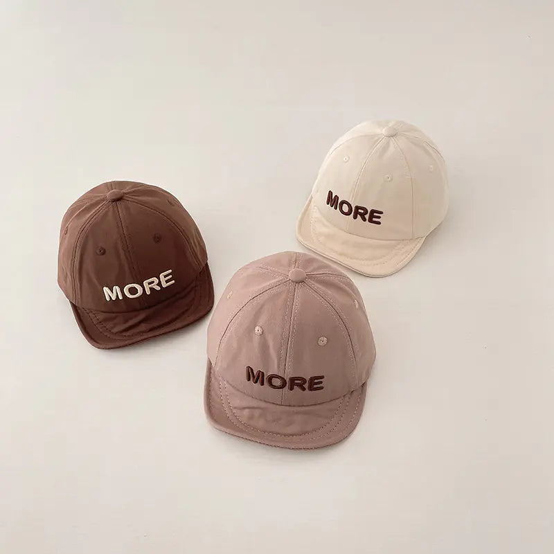 Soft Brim Baby Cap with MORE Letter Design