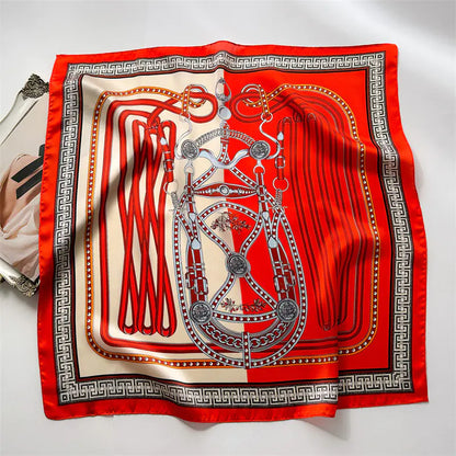 Luxury Floral Letter Scarf 70cm Silk for Professionals