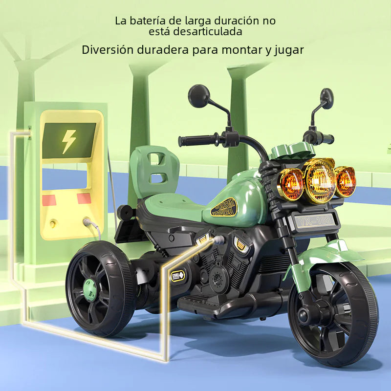 Children's Electric Trike with Remote Control (Battery-Powered)