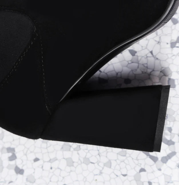 Chunky Heeled Over-the-Knee Suede Boots