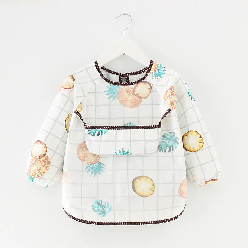 Waterproof Long Sleeve Kids Smock Apron for Eating