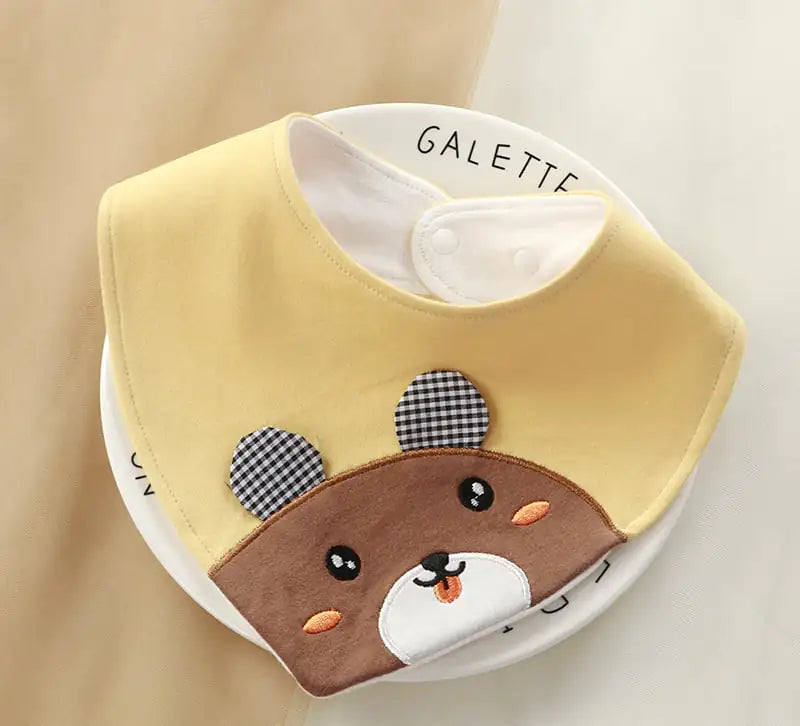 Soft Cotton Cartoon Bib for Newborns