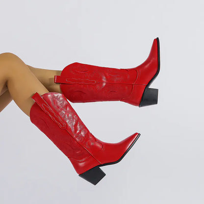 Chunky Heel Mid-Calf Boots for Women - 2022 Autumn Style