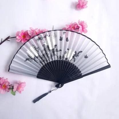 Traditional Chinese Women's Folding Bamboo Silk Fan
