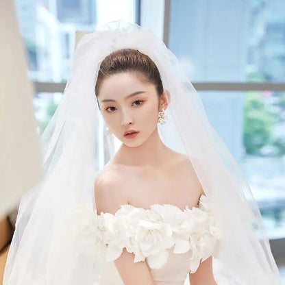 Sweet Bride Veil - Simple Elegant Wedding Accessory