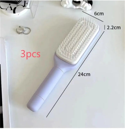 4 In 1 Self-Cleaning Hair Brush