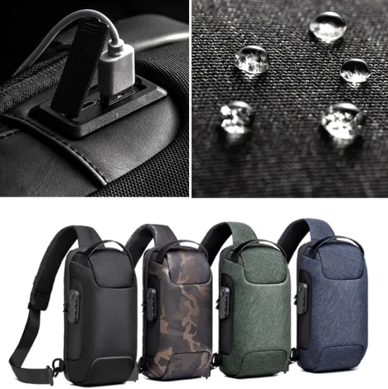 Men's Anti-Theft USB Chest Bag