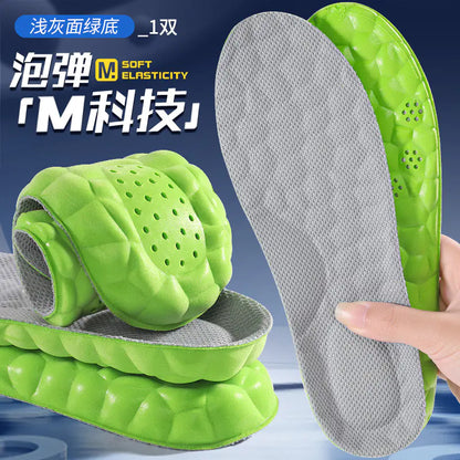 4D Thick Soft Insoles for Comfort and Shock Absorption