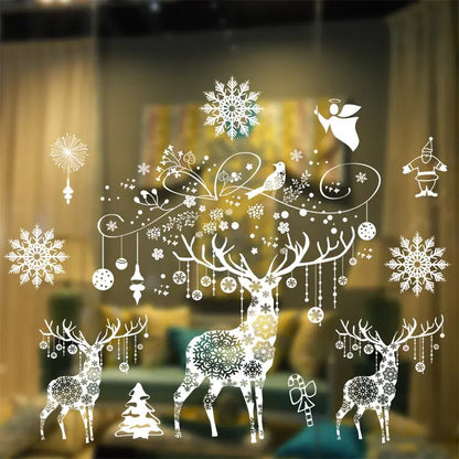 Christmas and New Year Static Cling Window Decorations