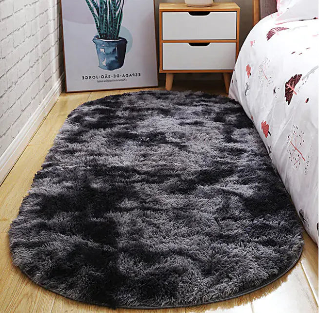 Bubble Kiss Oval Thick Plush Carpet for Home Decor