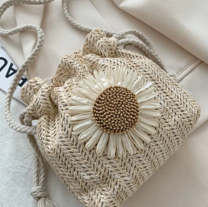 Straw Minimalist Crossbody Bag