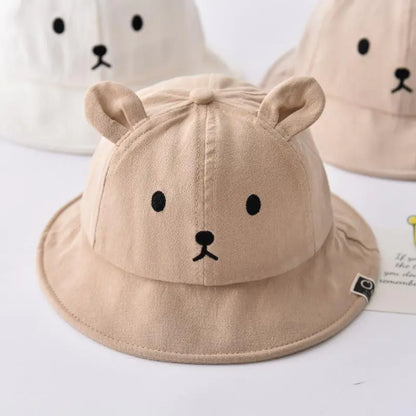 Baby Bucket Hat with Bear Ears for Kids Outdoor Use