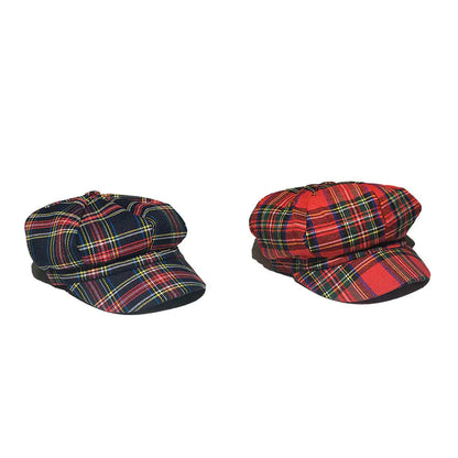 British Style Patterned Newsboy Cap for Artists