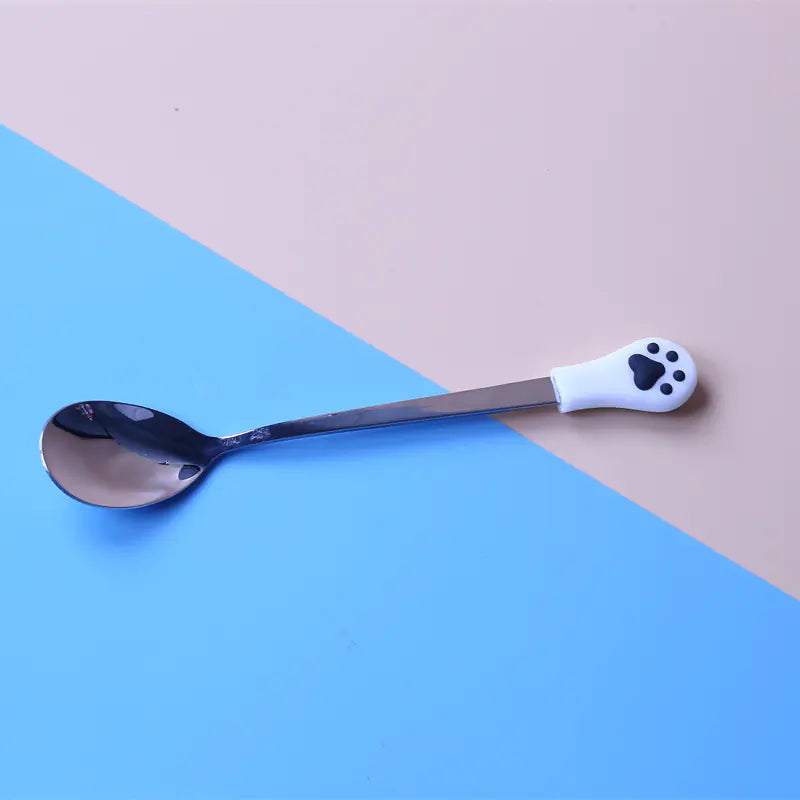 Cute Cat Paw Stainless Steel Coffee Spoon Set (1 Unit)