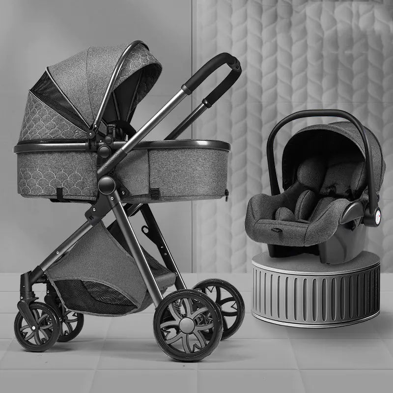 Folding Shock-Absorbing Baby Stroller
