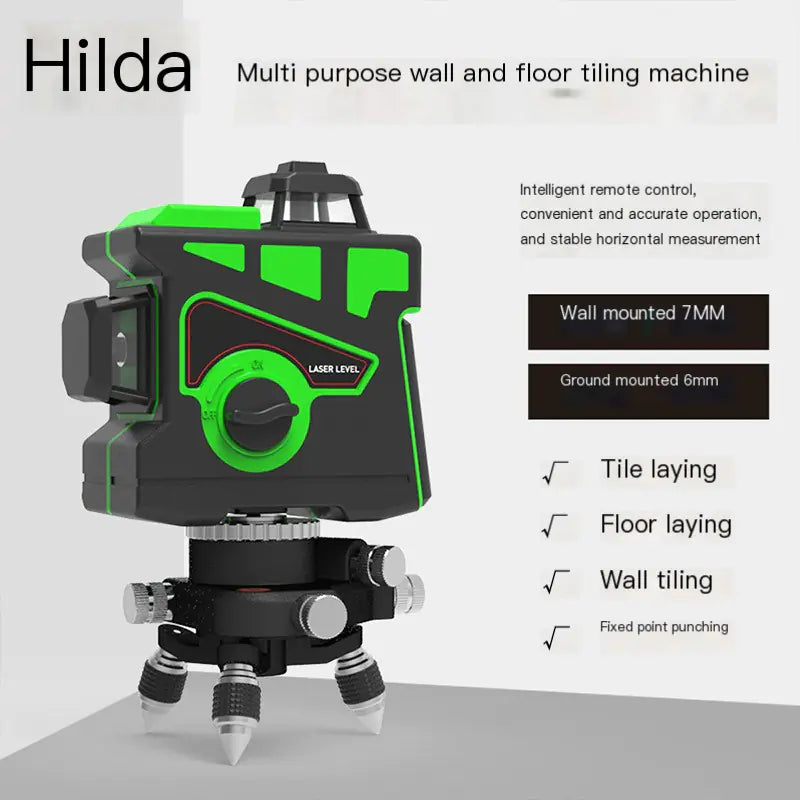High Precision 12-Line 3D Green Infrared Laser Level