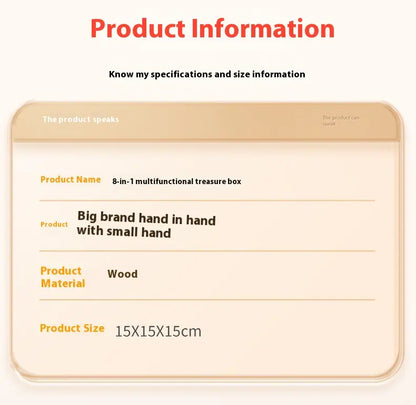 Wooden Multifunctional Puzzle Beads Treasure Box for Kids