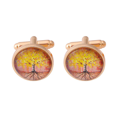 Men's Vintage Tree of Life Gemstone Cufflinks (Wholesale)