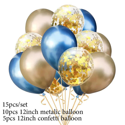 12-Inch Thick Metallic Sequin Balloon Set for Parties