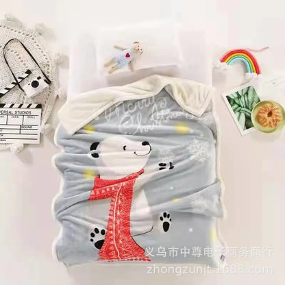 Double Layer Thick Cloud Blanket for Kids and Infants