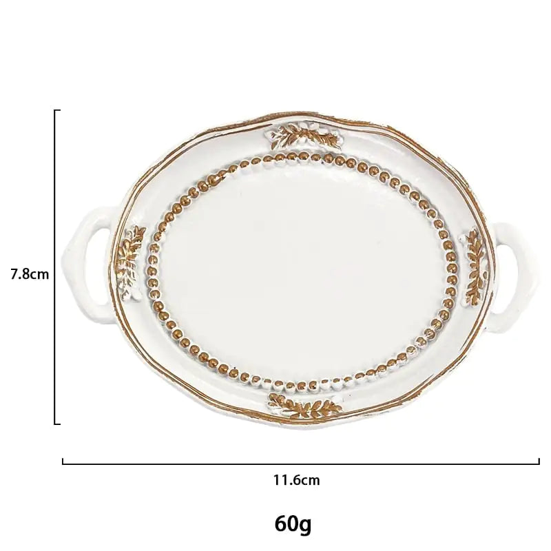 Resin Candle Holder Plate Earrings Necklace Jewelry Set