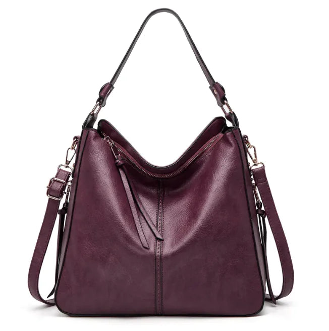 Hobos Zipper Bucket Bag with Adjustable Shoulder Strap – Large Capacity Messenger Handbag for Women