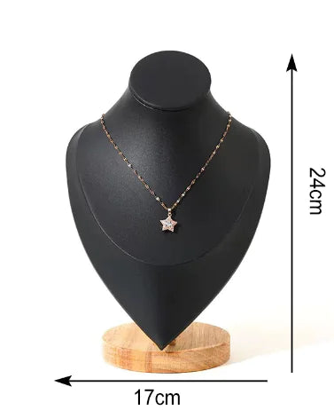 Velvet Necklace Display Stand for Jewelry Showcases
