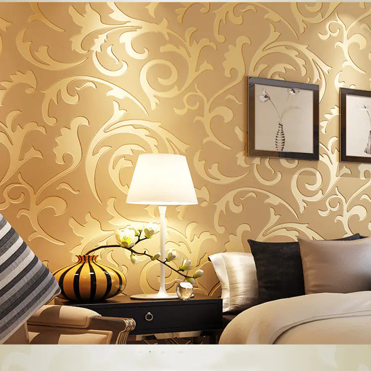Minimalist European 3D Non-Woven Fabric Wallpaper