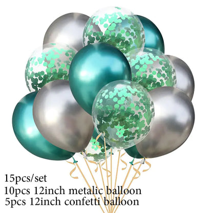 12-Inch Thick Metallic Sequin Balloon Set for Parties