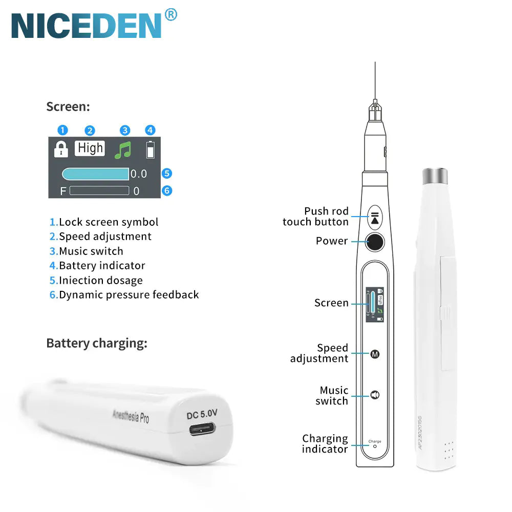 Mini Wireless Dental Anesthesia Device with LCD Display