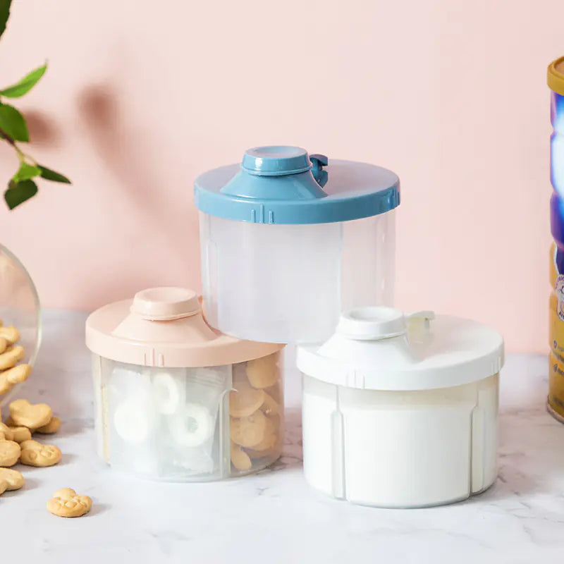 Portable Baby Formula Storage Box with Three Compartments