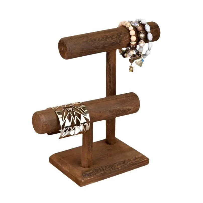 Wooden Jewelry Display Stand for Bracelets and Necklaces