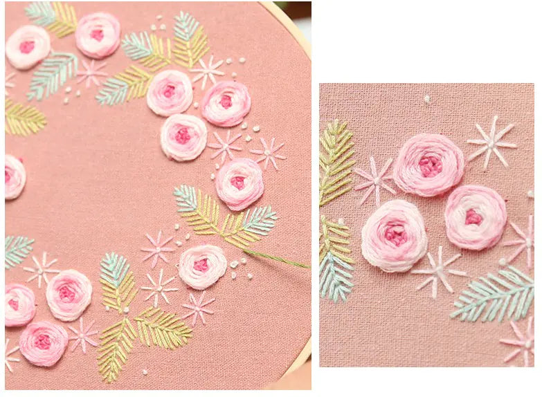 DIY 3D Ribbon Embroidery Floral Craft Kit