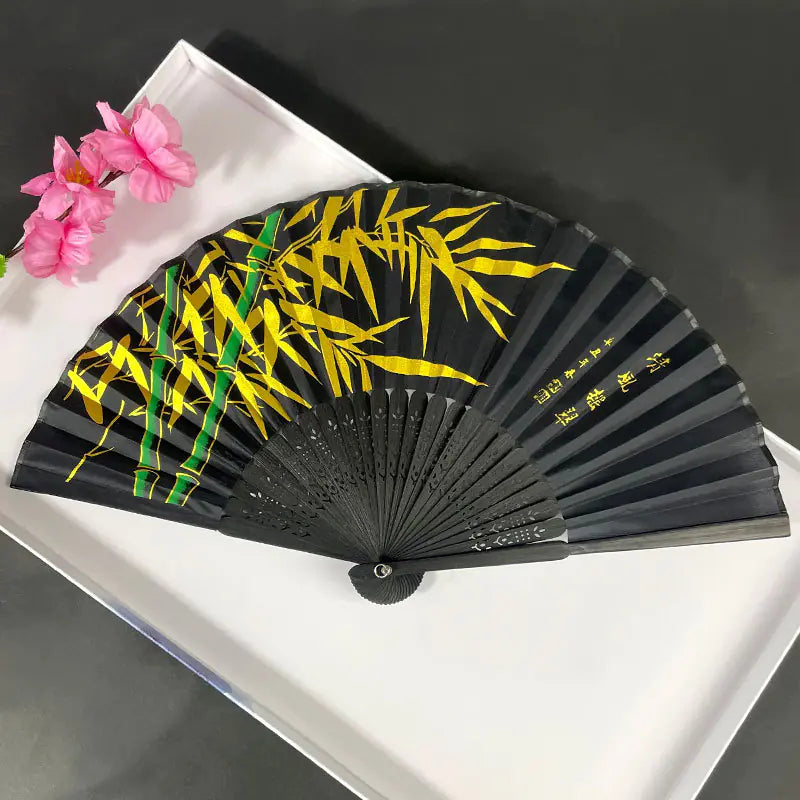 Traditional Chinese Women's Folding Bamboo Silk Fan
