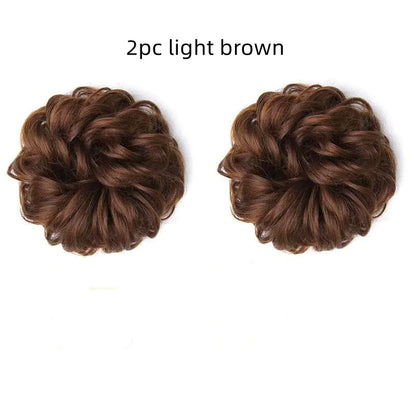 Floral Hair Ring for Curly Styles with Rubber Band