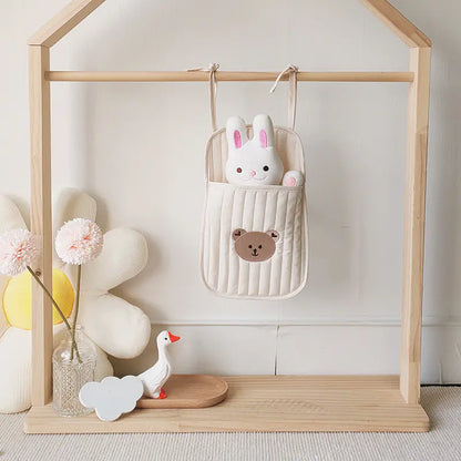 Baby Stroller Storage Bag with Bear Embroidery