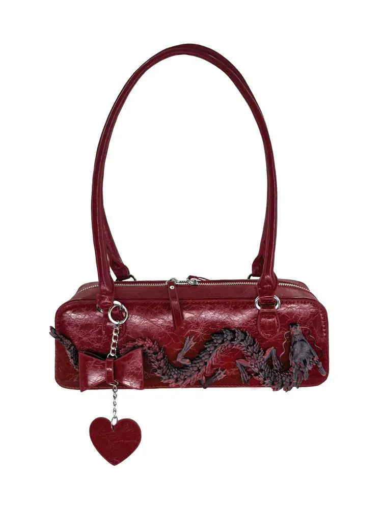 Red Dragon Chinese Style Designer Bowling Bag