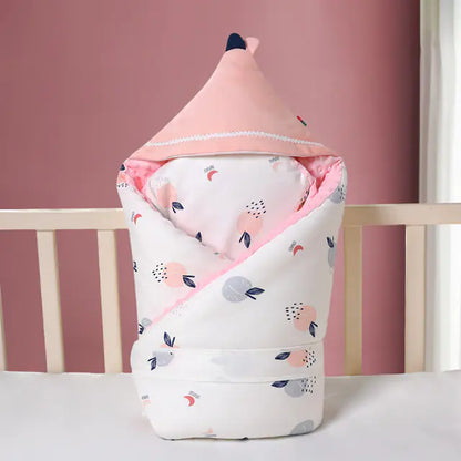 Cozy 90x90cm Newborn Baby Blanket with Hat & Core