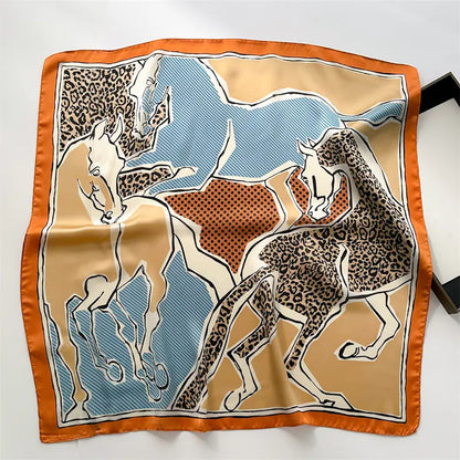 Luxury Floral Letter Scarf 70cm Silk for Professionals