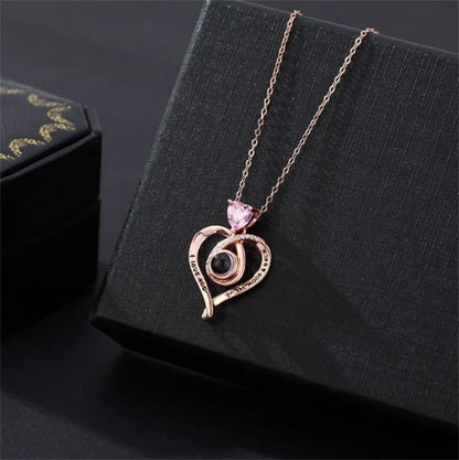 925 Sterling Silver Heart Letter Necklace