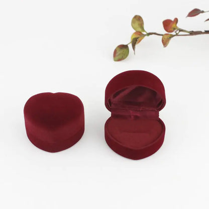 Factory Direct Supply Plush Heart Ring Box for Jewelry