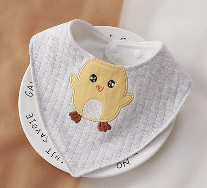 Soft Cotton Cartoon Bib for Newborns