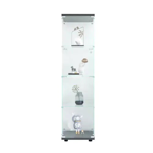 Glass Display Cabinet 4 With Gantry, Floor-to-ceiling Rare Bookshelf, Suitable For Living Room, Bedroom, Office