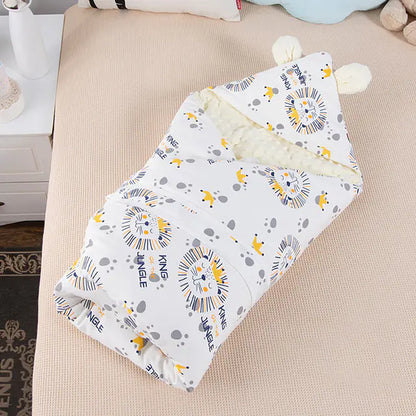 Cozy 90x90cm Newborn Baby Blanket with Hat & Core